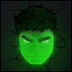 Lámpara 3D LED de la cara de Hulk