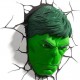 Lámpara 3D LED de la cara de Hulk
