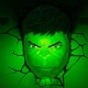 Lámpara 3D LED de la cara de Hulk