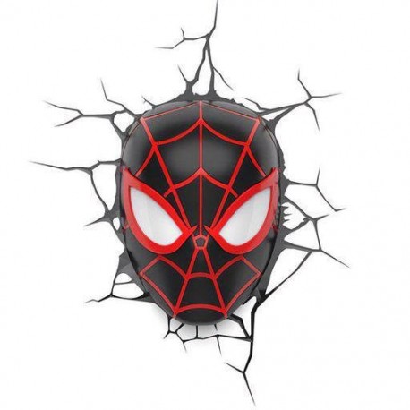 Lámpara 3D de Spider-Man Miles Morales con luces LED