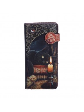 Carteira Lisa Parker com design de gato e vela