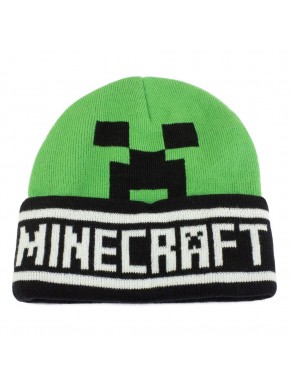 Gorro Beanie verde de Minecraft con diseño Creeper