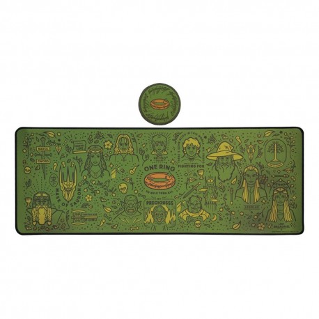 Vade y posavasos de El Señor de los Anillos en verde