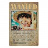 Lingote One Piece Luffy Wanted Poster Edição Limitada