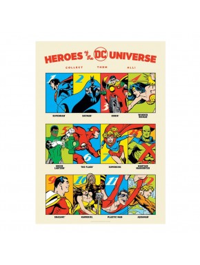 DC Comics 90th Anniversary lithograph featuring classic heroes