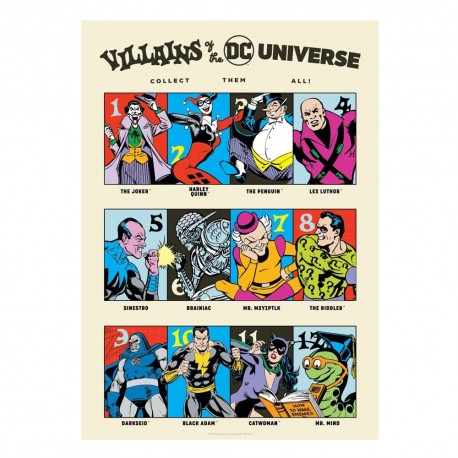 Litografía DC Comics Villanos 90 aniversario edición limitada
