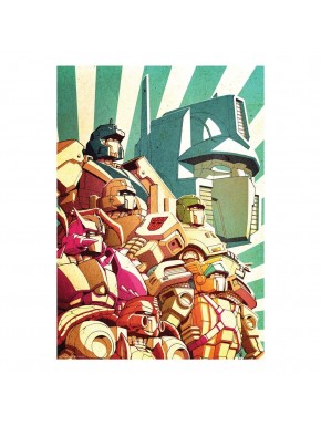 Optimus Prime Transformers lithograph in vibrant colors