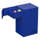 Boîte de cartes Ultimate Guard bleue avec plateau amovible.