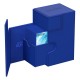 Boîte de cartes Ultimate Guard bleue avec plateau amovible.