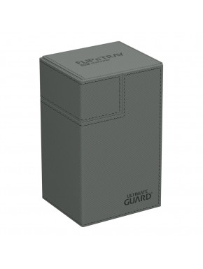 Caja Ultimate Guard Flip'n'Tray gris con diseño monocolor.