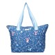 Bolso Lilo & Stitch azul con diseño floral y personajes de Stitch