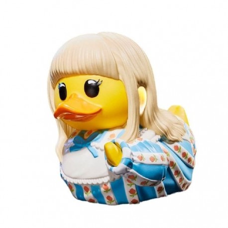 Figura de pato Carol Anne Freeling Tubbz em vestido azul.