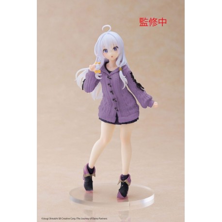 Figurine Elaina en robe tricot violette