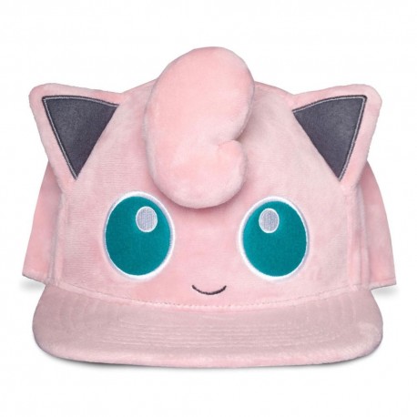 Boné snapback rosa de pelúcia Jigglypuff Pokémon