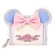 Carteira Disney Minnie com design floral e renda