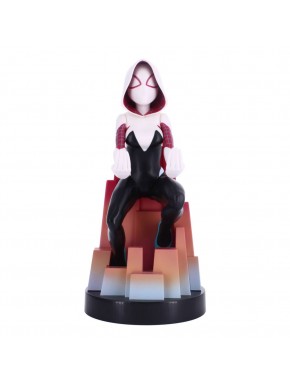 Soporte Cably Guys Spider-Gwen de Marvel sosteniendo dispositivo