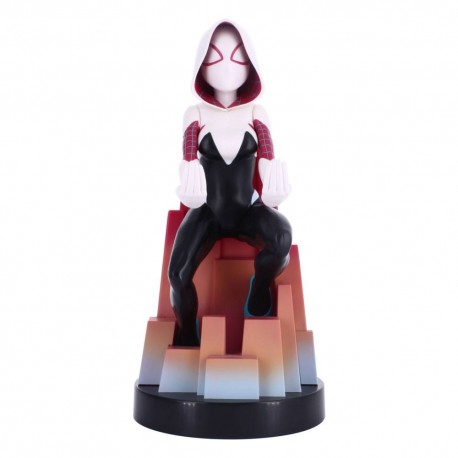 Support Cably Guys Spider-Gwen de Marvel tenant un dispositif