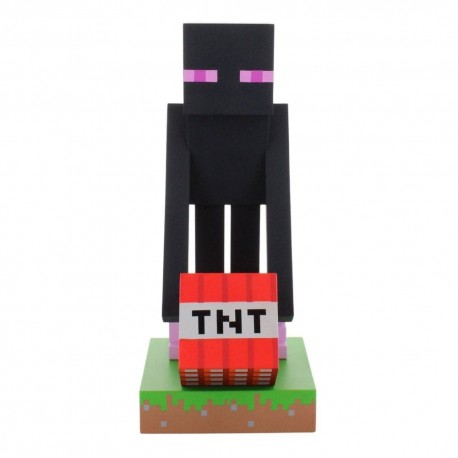 Soporte Minecraft Enderman sujetando mando y teléfono