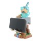 Soporte Minecraft Steve armadura diamante sosteniendo mando
