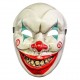 Máscara de payaso Murdershow Doxy en blanco, rojo y azul