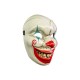 Máscara de payaso Murdershow Doxy en blanco, rojo y azul