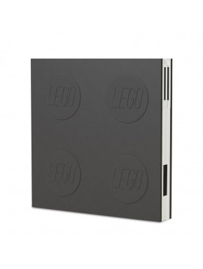 Carnet LEGO noir avec design en relief et stylo