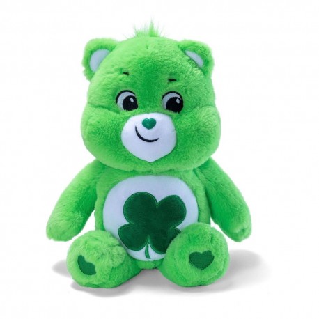Peluche verte Care Bears Good Luck Bear 35 cm avec trèfle