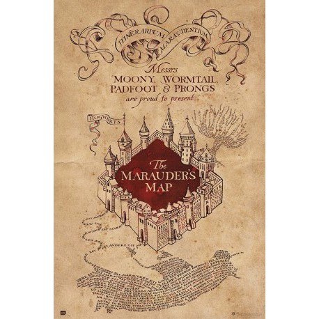 Poster Mapa del Merodeador Harry Potter solo 9.90 