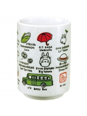 Taza japonesa de porcelana con personajes de Mi Vecino Totoro