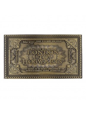 Réplica del billete del tren Hogwarts Express en metal de Harry Potter