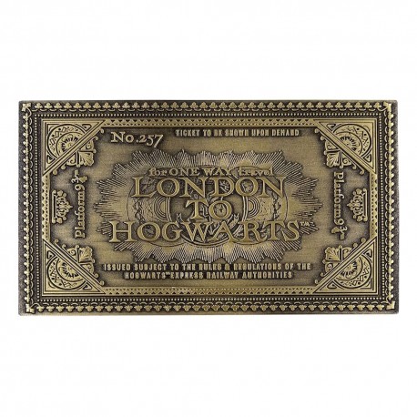 Réplica del billete del tren Hogwarts Express en metal de Harry Potter