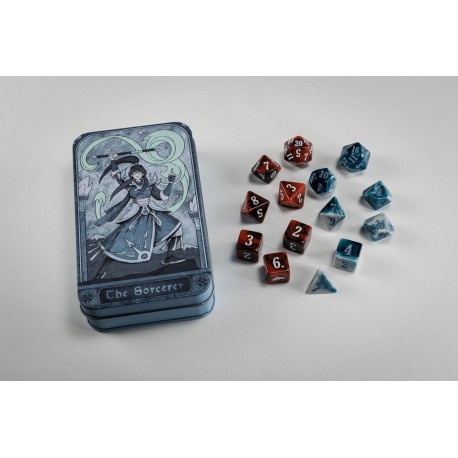 Set de dés RPG Class Sorcerer avec boîtier