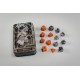 Pack de dados Warlock para RPG con caja decorada