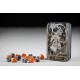 Pack de dados Warlock para RPG con caja decorada