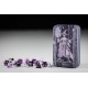 Pack de dados poliédricos RPG Wizard morado y blanco