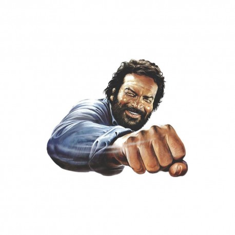 Placa de chapa 3D de Bud Spencer con puño extendido