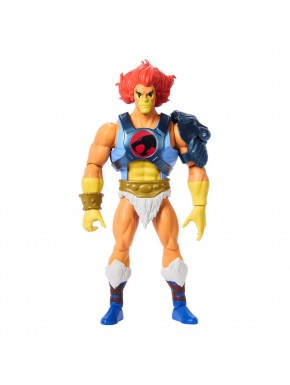 Figura articulada de Lion-O con espada y escudo.