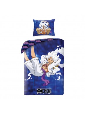 Funda nórdica de algodón One Piece diseño azul