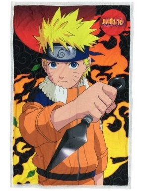 Manta polar Naruto con diseño colorido