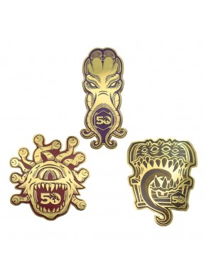 Golden Dungeons & Dragons 50th anniversary badges