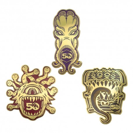 Pins dourados de 50º aniversário de Dungeons & Dragons