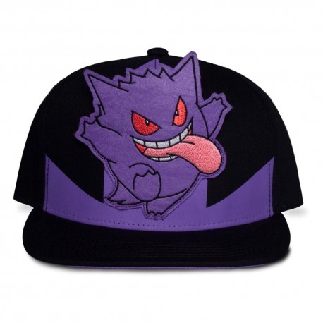 Boné de baseball Pokémon Gengar em preto e roxo