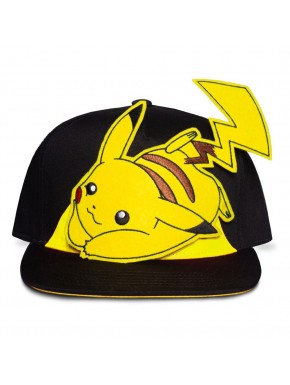 Gorra de béisbol Pikachu Pokémon en color negro y amarillo