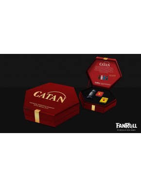 Caja roja con dados y ladrón de Catán