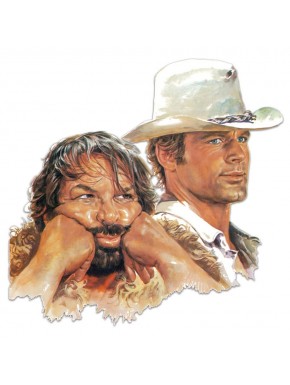 Placa 3D de Bud Spencer y Terence Hill en forma de chapa