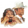 Placa de Metal 3D Bud Spencer & Terence Hill 45 x 45 cm