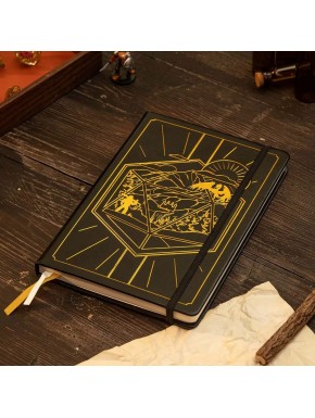 Diário RPG Dungeons & Dragons 5e Preto com seções personalizáveis