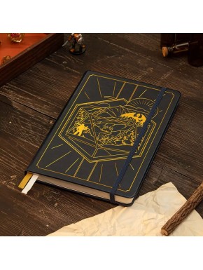 Journal Dungeons & Dragons bleu avec design doré