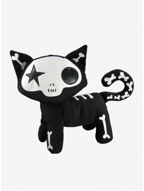 Peluche Emily the Strange Mystery de 20 cm con diseño esquelético
