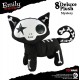 Peluche Emily the Strange Mystery de 20 cm con diseño esquelético